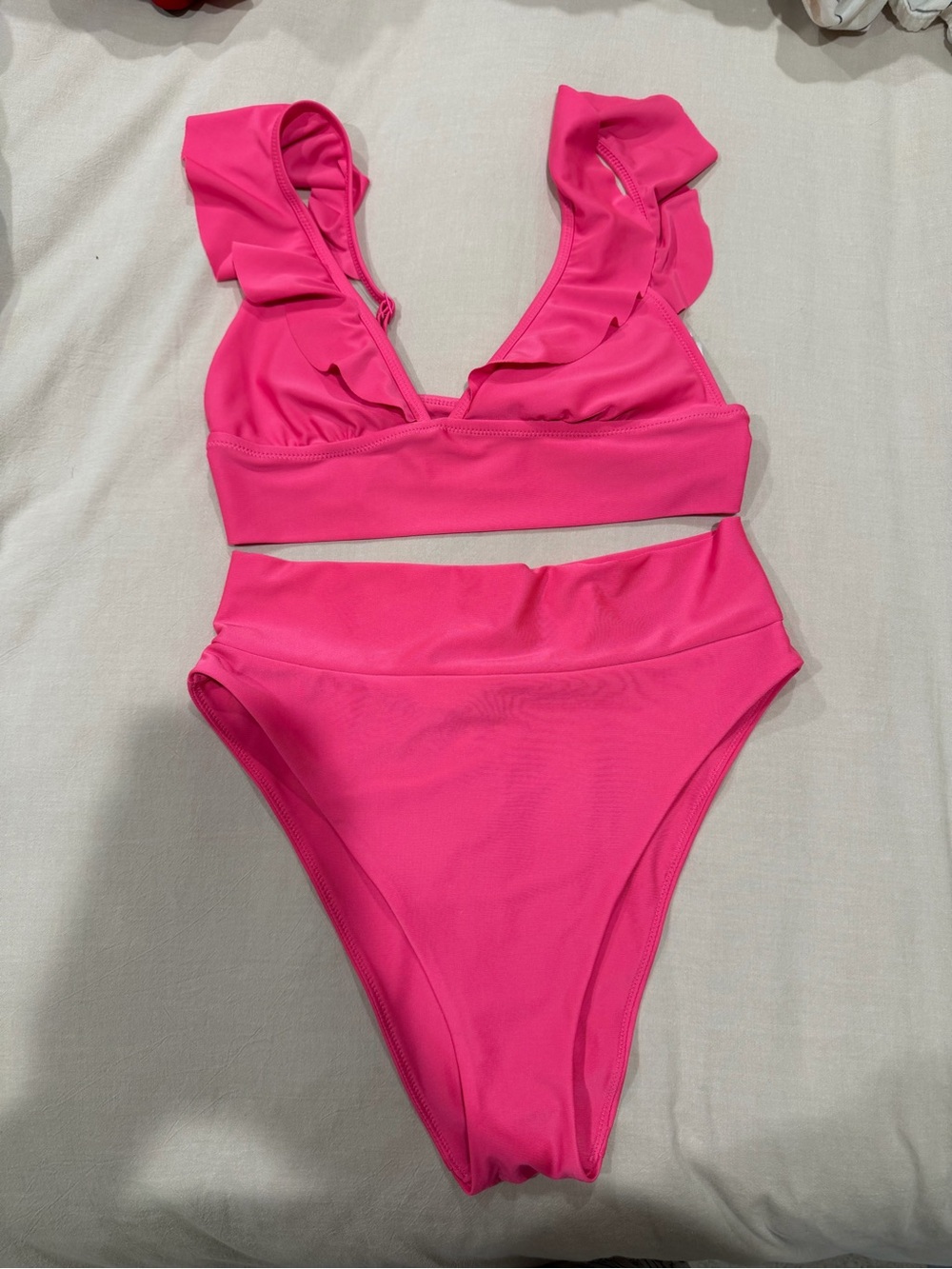 aerie Pink Ruffle Bikini Set - Picture 4 of 8
